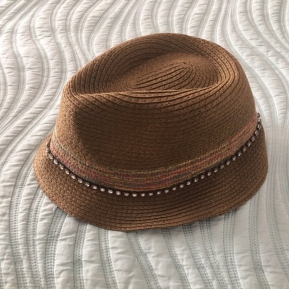 Glitzy Bella Straw Fedora - Picture 2 of 4